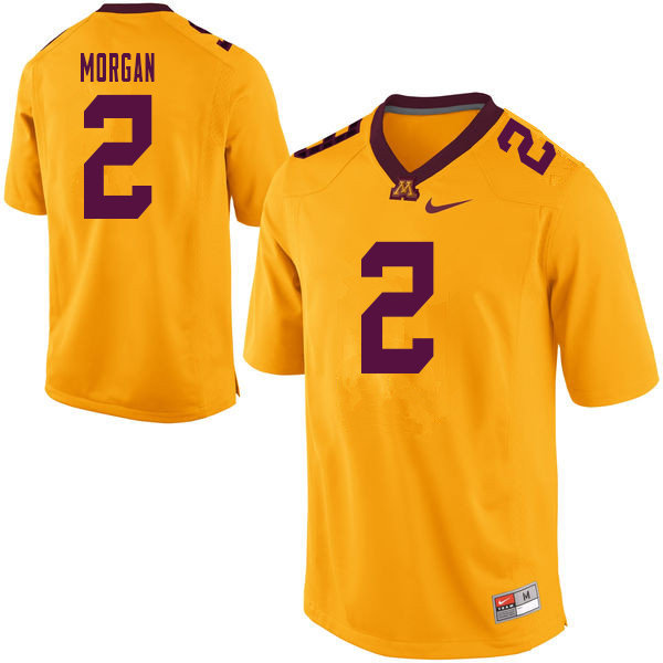 Men #2 Tanner Morgan Minnesota Golden Gophers College Football Jerseys Sale-Yellow